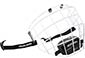 Bauer Profile II Facemask Rejilla negro-blanco