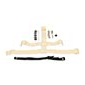 CCM Backplate Strap for goaliemask & snaps boutons set beige