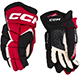 Guantes CCM Jetspeed FT680 senior negro-rojo-blanco