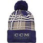 CCM gorro con pompn cuadros azul marino-oliva
